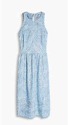 Robe mi-longue fluide à imprimé