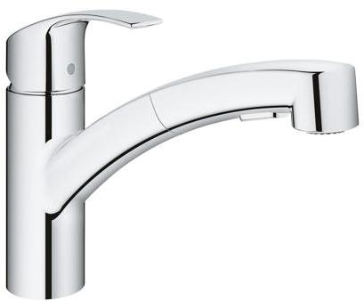 GROHE Mitigeur dévier de cuisine, bec bas, douche