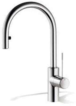 KWC ONO Mitigeur évier acier saillie 200 mm avec b