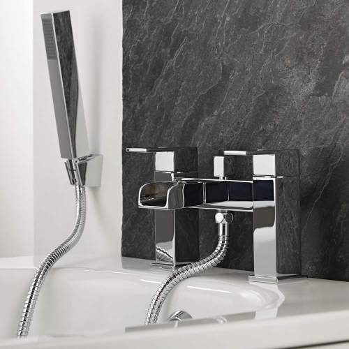 Robinet Bain Douche Cascade & Douchette Laiton Mas