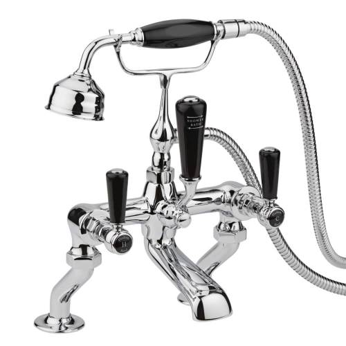 Robinet Bain Douche Rétro Topaz Céramique Noire La
