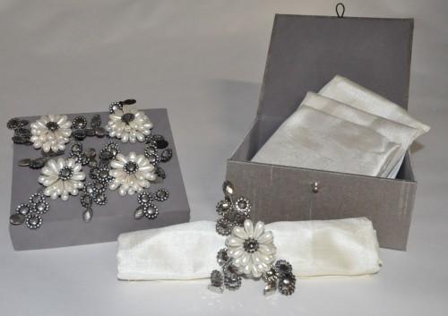 Coffret 4 ronds de serviettes Esprit Chanel