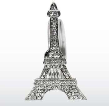 Set 4 ronds de serviettes tour Eiffel