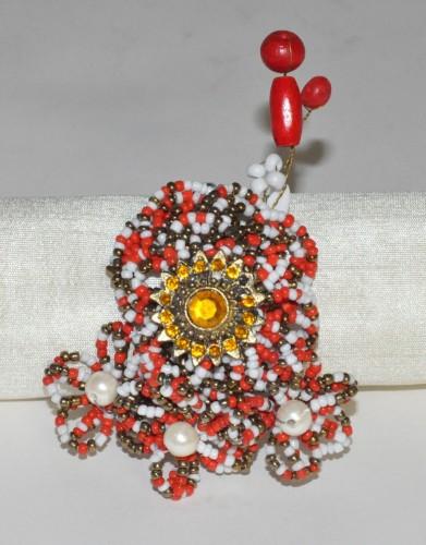 Set de 4 Ronds de Serviettes Corail