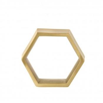 4 Ronds de Serviette Brass Hexagon Ferm Living