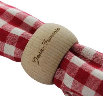 Rond de serviette en bois prénom Rond de serviette en bois