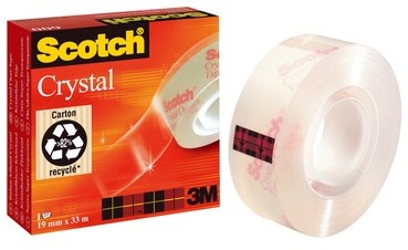6 rubans adhésifs Scotch Crystal 19 mm x 33 m