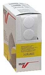Pastille Velcro en boite de 150 pcs - blanc - 25 m