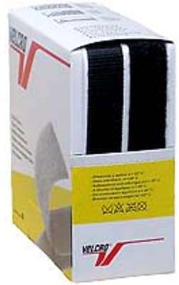 Velcro adhésif en boite de 5 m - noir - 20 mm - boucle Velcro adhésif en boite de