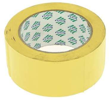 Adhésif PVC bâtiment jaune largeur 50mm, le roulea