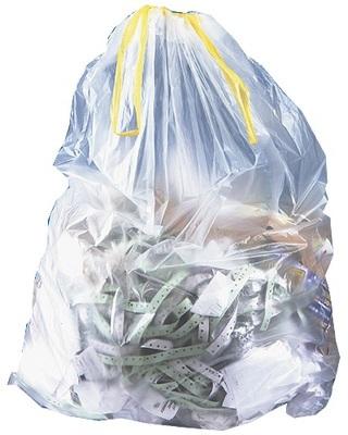 Sac poubelle en PE transparent 160 L ***