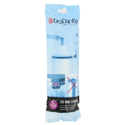Sac poubelle Brabantia 12L Blanc - rouleau de 20 s