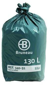 Sac poubelle gris bruneau premium 130 litres - col