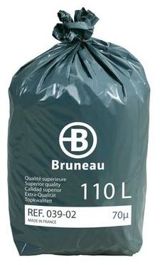Sac poubelle gris bruneau qualité supérieure 110 l