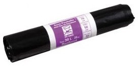 Sacs-poubelle renforcés 130 litres noir 60µm par 1