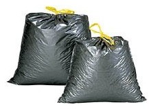 Sac poubelle 30 litres liens coulissants - paquet