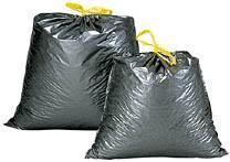 Sac poubelle 50 litres liens coulissants - paquet de Sac poubelle 50 litres liens