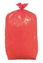 Sac poubelle 110 litres tri sélectif rouge opaque