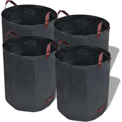 VidaXL Sac à déchets Vert foncé 4 pcs 120 L 150 g/