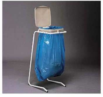 Support sac poubelle sur pied + couvercle Mottez B