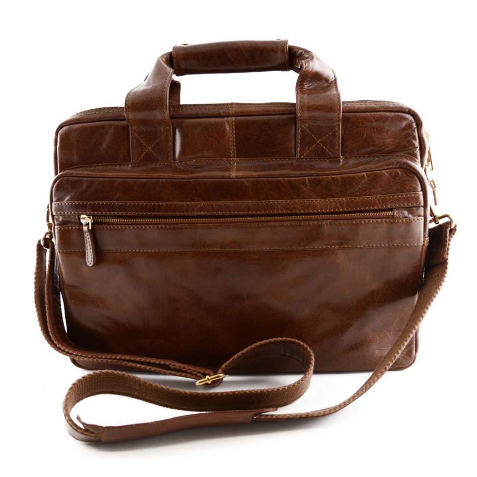 Sac Multipoches Pour Laptop 13 En Cuir Véritable