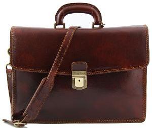 Cartable Cuir Marron Homme ou Femme -Tuscany Leather- Cartable Cuir Marron Homme
