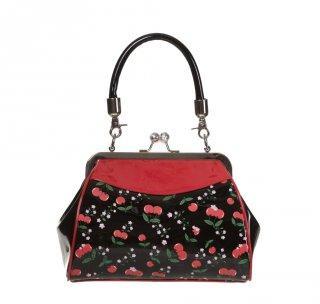 Sac à main Rockabilly Banned noir et rouge à motif