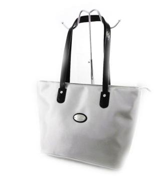Sac shopper Hexagona gris clair
