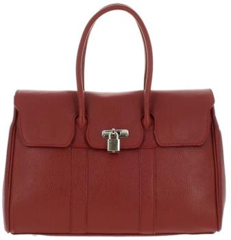 Grand Sac à main en Cuir Parisienne, rouge
