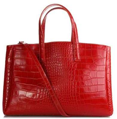 Sac à Main Femme Cuir, Sac en cuir façon CROCO N°J