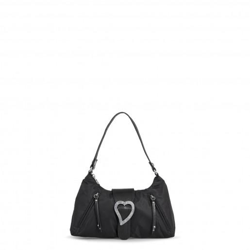 Lancaster Sac à main porté épaule Basic C?ur Noir