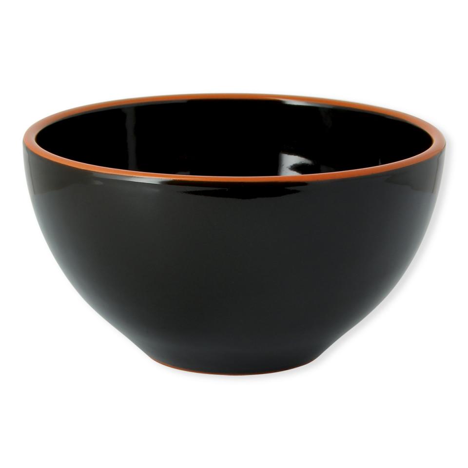 Saladier noir en terre cuite 23cm