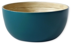 Saladier en bambou bleu 23cm