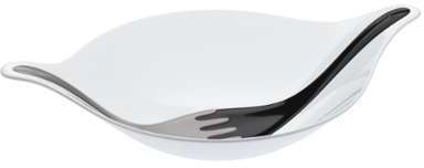 Koziol - Saladier Leaf avec couvert à salade 4 5 litres Koziol - Saladier Leaf avec