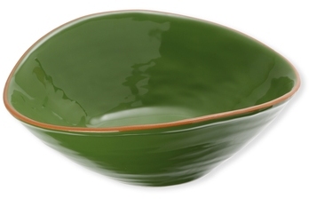 Saladier vert en terre cuite 27x22cm