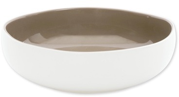 Saladier taupe en faïence 25cm