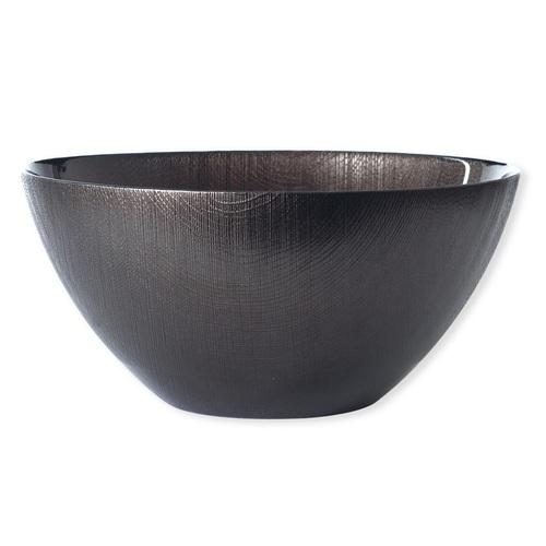 Saladier en verre taupe 30cm