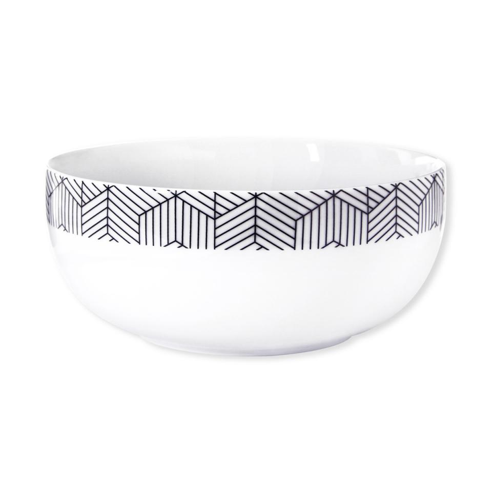 Saladier motifs graphiques en porcelaine 23cm