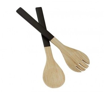 Couverts à Salade en Bambou Noir