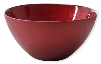 Saladier en verre rouge 22cm
