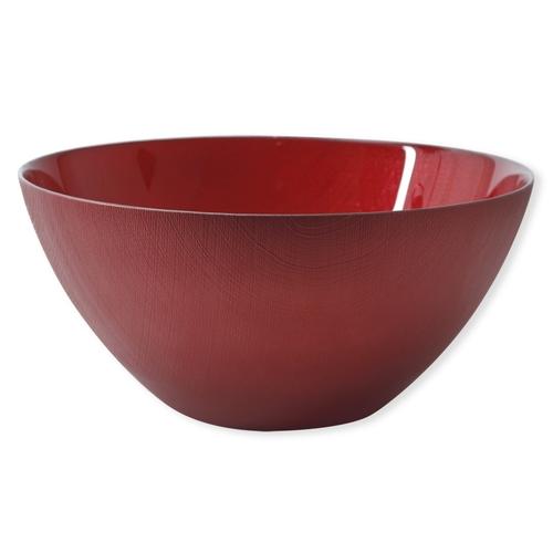 Saladier en verre rouge 30cm