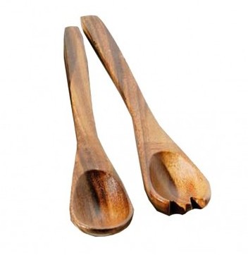 Couverts à Salade en Acacia