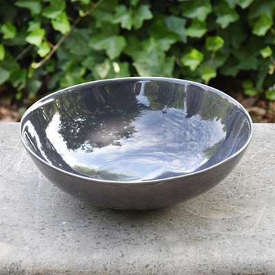 Saladier diamètre 32 cm en faïence gris cendré Lil