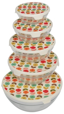 Set de 5 Saladiers et Bols Mid Century Poppy Set de 5 Saladiers et Bols