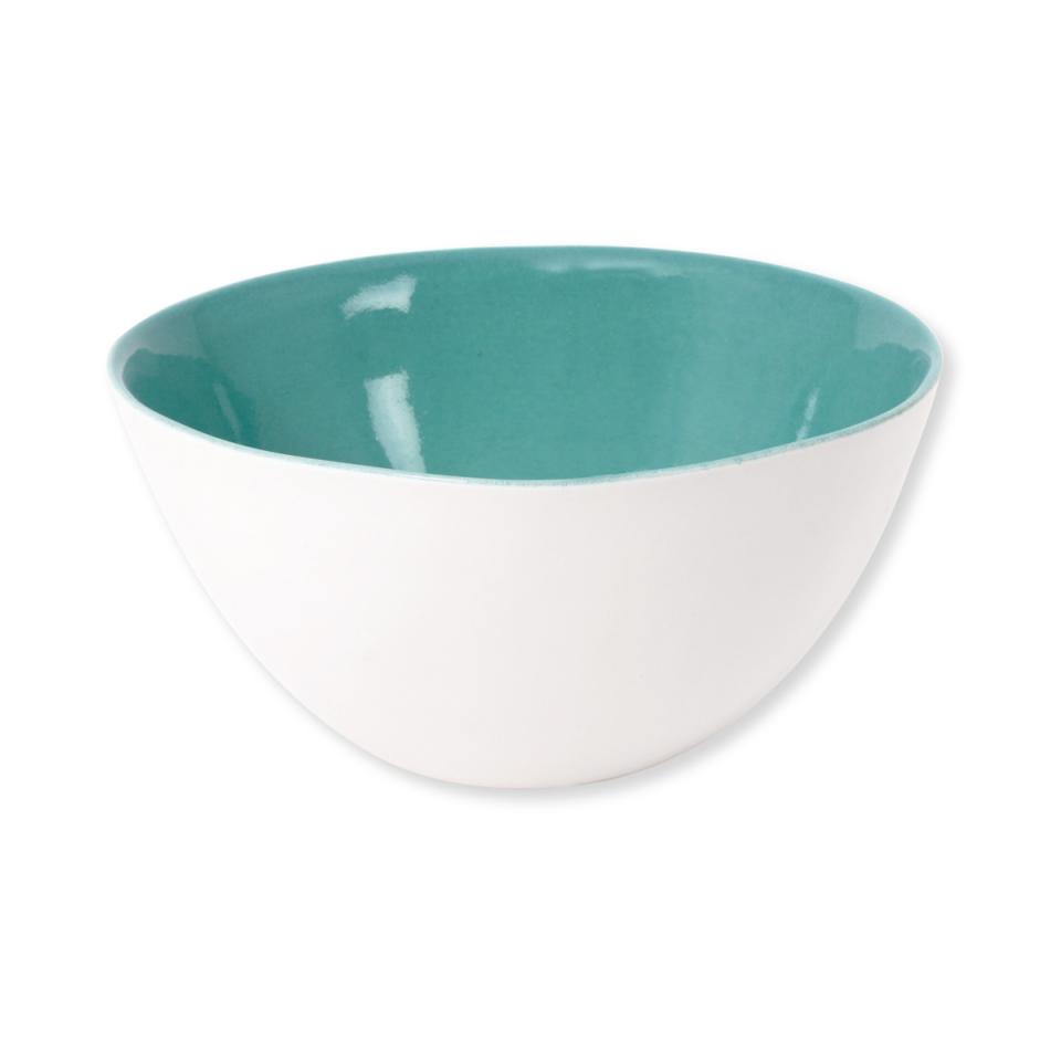 Saladier en faïence turquoise 26cm