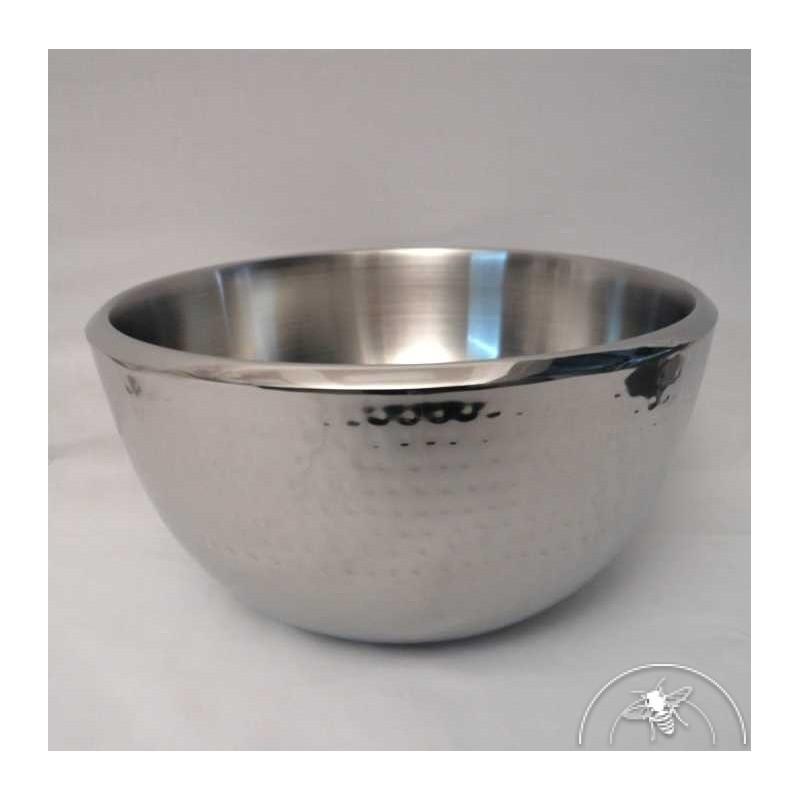 Saladier design inox martelé