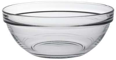Saladier rond empilable 17cm en verre trempé - Lys