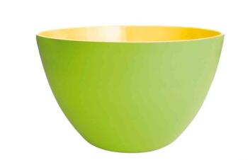 Saladier DUO 28 cm vert extérieur / jaune intérieu