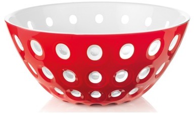 GUZZINI - saladier 25cm rouge & blanc - le murrine