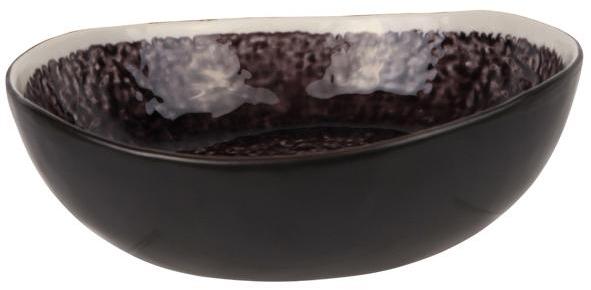 Saladier rond noir et violet 21cm - A lunite - La